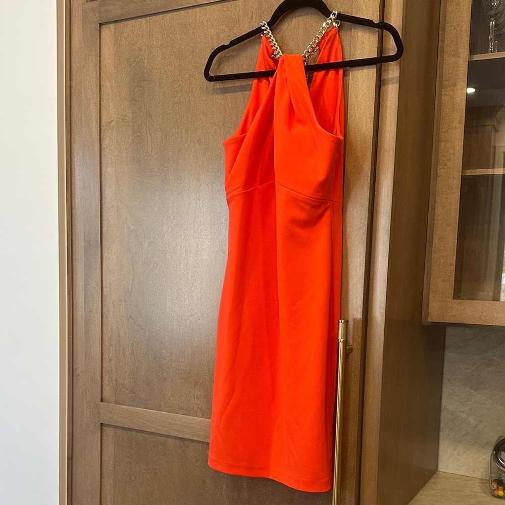 Vince Camuto Vibrant Orange Backless Dress